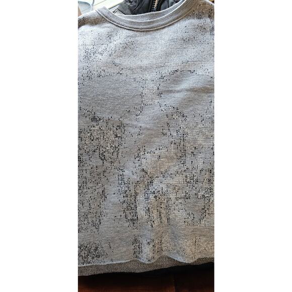 Skull Cashmere Oversized 100% Wool Abstract Skull Knit Sweater Women Size S Gray - Picture 4 of 7